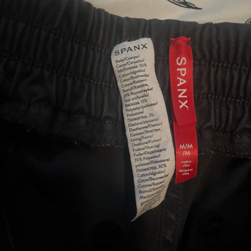 SPANX-charcoal grey denim joggers, size Medium - Picture 4 of 8